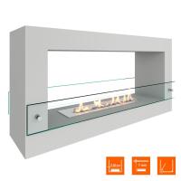 Биокамин SteelHeat WALL FRAME ONE 900 белый, стекло Биокамин SteelHeat WALL FRAME ONE 900 белый, стекло