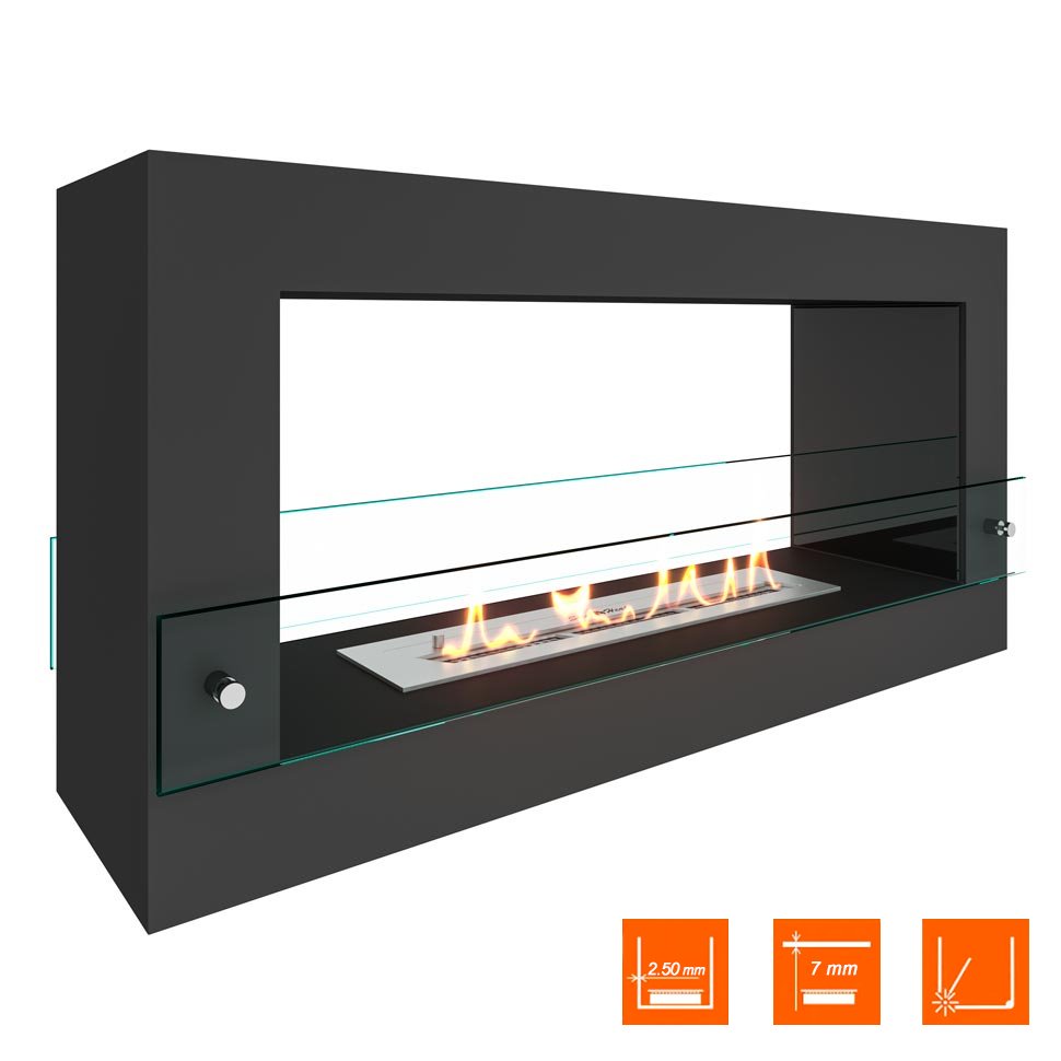Биокамин SteelHeat WALL FRAME ONE 900 черный, стекло, стемалит Биокамин SteelHeat WALL FRAME ONE 900 черный, стекло, стемалит по цене 56 910 руб.