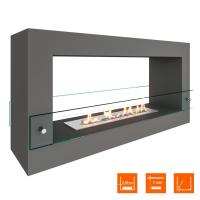 Биокамин SteelHeat WALL FRAME ONE 900 серый, стекло Биокамин SteelHeat WALL FRAME ONE 900 серый, стекло
