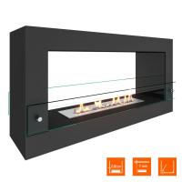 Биокамин SteelHeat WALL FRAME ONE 900 черный, стекло, стемалит Биокамин SteelHeat WALL FRAME ONE 900 черный, стекло, стемалит