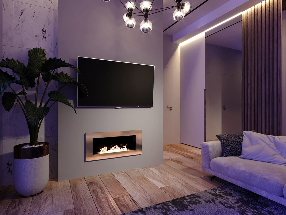 Биокамин "Русский огонь" Барокко 900V встраиваемый с защитным и декоративным стеклом по цене 45 100 руб.