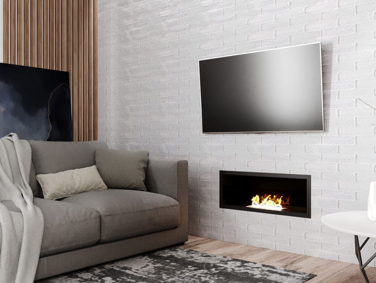 Биокамин "Русский огонь" Лайт 780V встраиваемый с декоративным стеклом (стемалитом) по цене 22 600 руб.