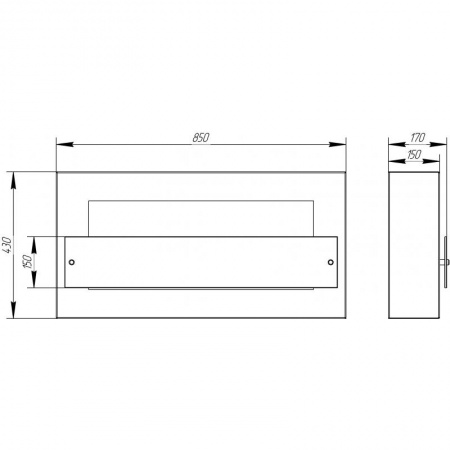 Биокамин Window Fat II Glass black Биокамин Window Fat II Glass black по цене 33 100 руб.