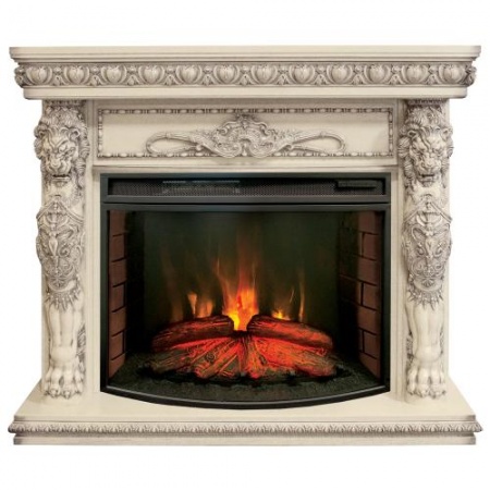 Romano (белый с патиной)+FireSpace 33 S IR (Романо) Romano (белый с патиной)+FireSpace 33 S IR (Романо)