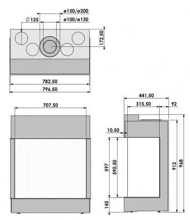 Газовый камин BellFires View Bell Topsham 3 Газовый камин BellFires View Bell Topsham 3